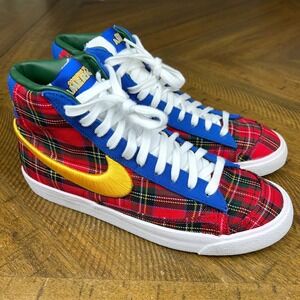 Nike Blazer Shoes Mens 8 Mid 77 Vintage Plaid Coming to America CW3044-600